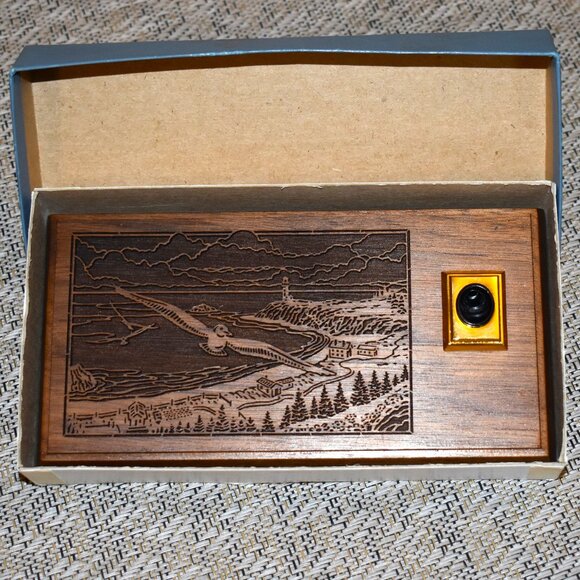 Vintage Lasercraft Coastline Laser Engraved Pen Holder 012-004 *No Pen Included* - Picture 1 of 6